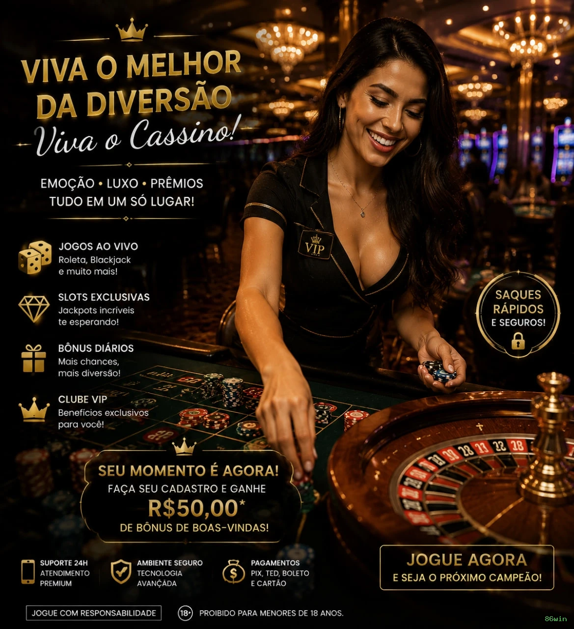 Cadastro rápido e seguro na 86win
